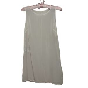 Valentino Sz 44 100% Silk Ivory Tank Top Blouse Chiffon Sheer